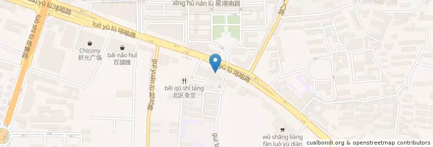 Mapa de ubicacion de 秀玉红茶坊 en 中国, 湖北省, 武汉市, 洪山区, 珞南街道.