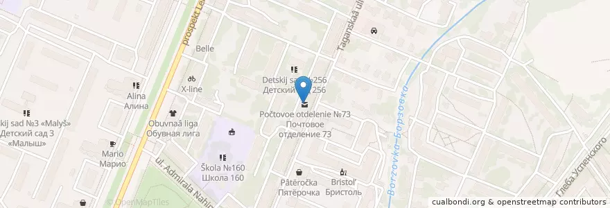 Mapa de ubicacion de Нижний Новгород 603073 en ロシア, 沿ヴォルガ連邦管区, ニジニ・ノヴゴロド州, ニジニ・ノヴゴロド管区.