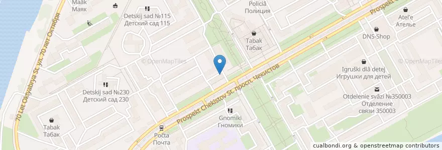 Mapa de ubicacion de Суши-бар "Минами" en Rússia, Distrito Federal Do Sul, Krai De Krasnodar, Городской Округ Краснодар.