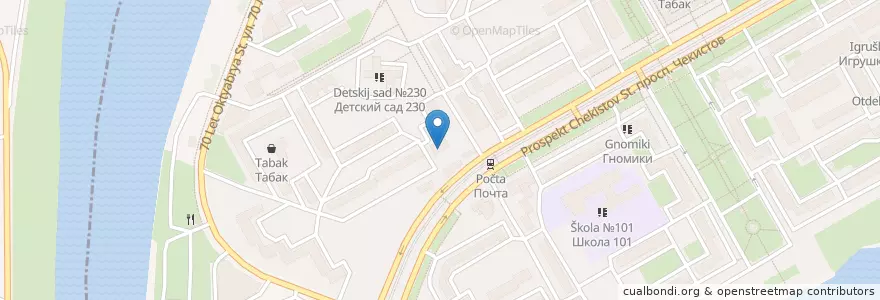 Mapa de ubicacion de Краснодар 350089 en Rusia, Южный Федеральный Округ, Krai De Krasnodar, Городской Округ Краснодар.