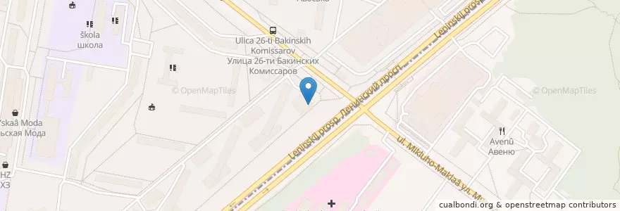 Mapa de ubicacion de Райффайзен en Rusland, Centraal Federaal District, Moskou, Юго-Западный Административный Округ, Обручевский Район.