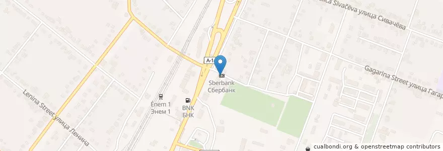 Mapa de ubicacion de Sberbank en Russia, South Federal District, Krasnodar Krai, Republic Of Adygea, Takhtamukaysky District, Энемское Городское Поселение.