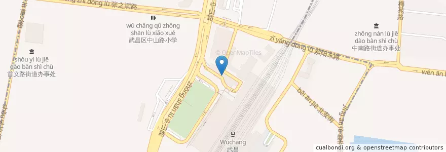 Mapa de ubicacion de 武昌火车站综合体 en Cina, Hubei, Wuhan, Distretto Di Wuchang, 首义路街道.