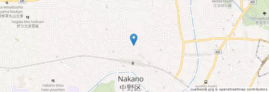Mapa de ubicacion de あきん en ژاپن, 東京都, 中野区.
