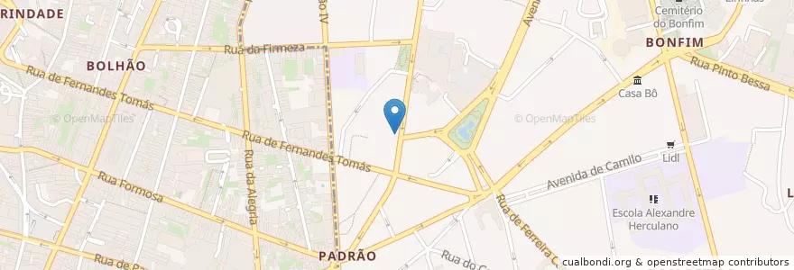 Mapa de ubicacion de Farmácia Soeiro en Portugal, Norte, Área Metropolitana Do Porto, Porto, Porto, Bonfim.