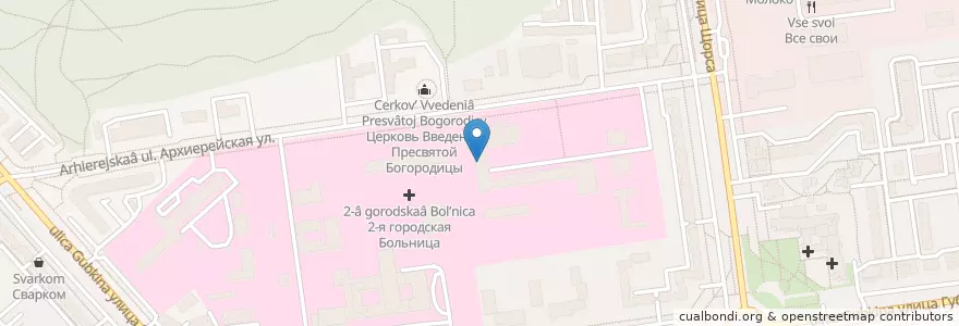 Mapa de ubicacion de Детский травмотологический пункт en Rusia, Distrito Federal Central, Óblast De Bélgorod, Белгородский Район, Городской Округ Белгород.