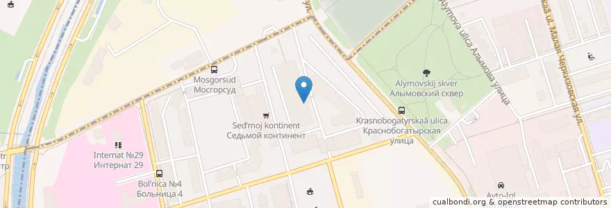 Mapa de ubicacion de Московский городской суд en ロシア, 中央連邦管区, モスクワ, Восточный Административный Округ, Район Преображенское.
