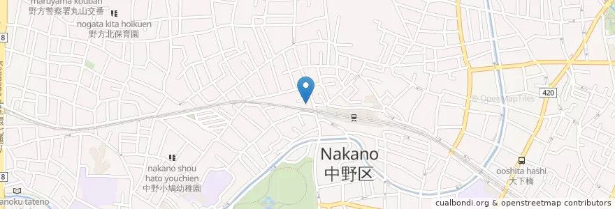 Mapa de ubicacion de みずほ銀行 en Japan, Tokio, 中野区.