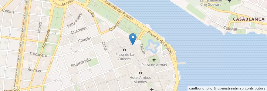 Mapa de ubicacion de Don Giovanni en Cuba, La Havane, La Habana Vieja.