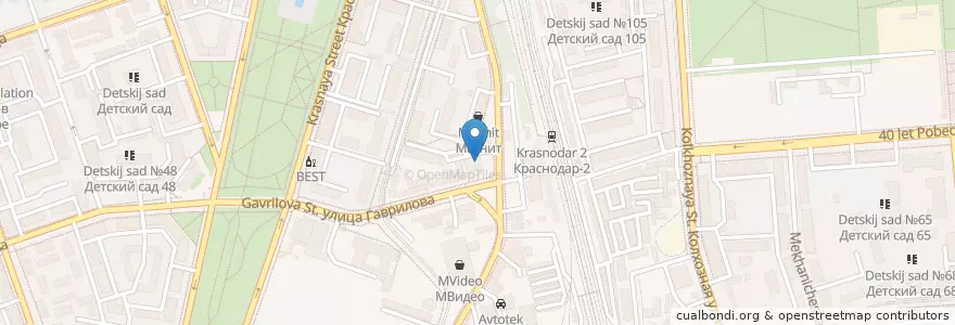 Mapa de ubicacion de ОТП Банк en 俄罗斯/俄羅斯, 南部联邦管区, 克拉斯诺达尔边疆区, Городской Округ Краснодар.