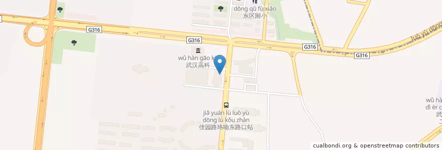Mapa de ubicacion de 中国工商银行 en 中国, 湖北省, 武汉市, 洪山区, 东湖新技术开发区（托管）, 关东街道.