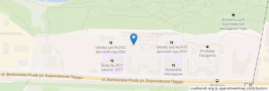 Mapa de ubicacion de На Борисовских en Россия, Центральный Федеральный Округ, Москва, Южный Административный Округ.