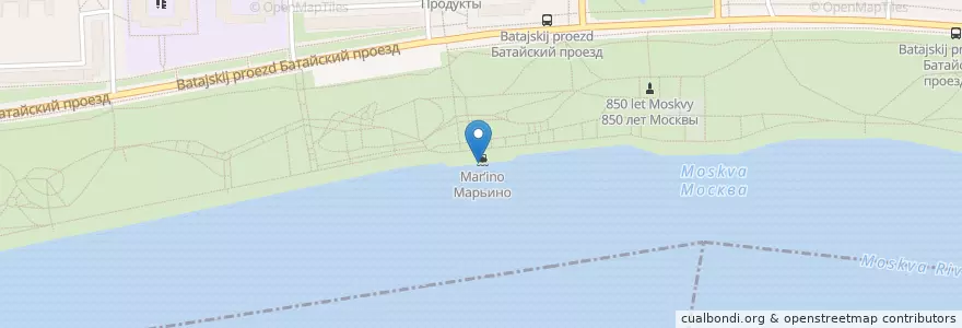 Mapa de ubicacion de Марьино en Rusya Federasyonu, Центральный Федеральный Округ, Москва, Южный Административный Округ.