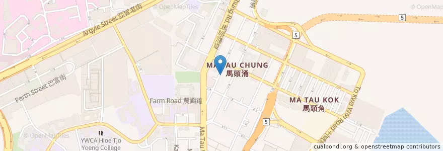 Mapa de ubicacion de Hang Seng en China, Guangdong, Hong Kong, Kowloon, Wilayah Baru, 九龍城區 Kowloon City District.