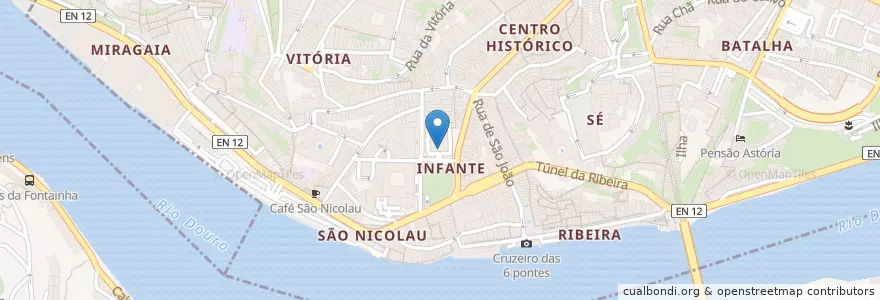 Mapa de ubicacion de Hard Club en 葡萄牙, 北部大區, Porto, Área Metropolitana Do Porto, Porto, Vila Nova De Gaia, Cedofeita, Santo Ildefonso, Sé, Miragaia, São Nicolau E Vitória.