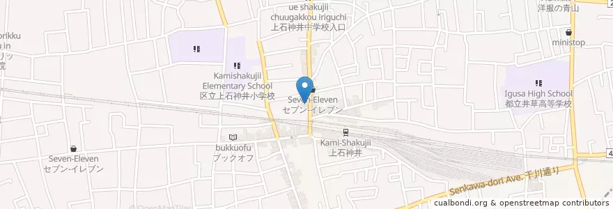 Mapa de ubicacion de マクドナルド 上石神井駅前店 en Japón, Tokio, Nerima.