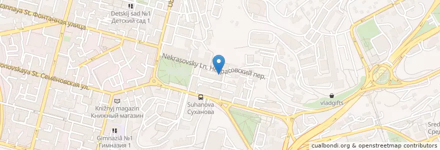 Mapa de ubicacion de Столовая en 러시아, Дальневосточный Федеральный Округ, 프리모르스키 지방, Владивостокский Городской Округ.