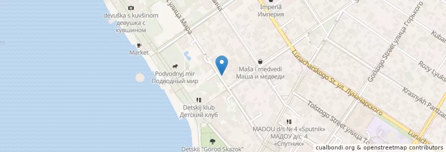 Mapa de ubicacion de Катальпа en Россия, Южный Федеральный Округ, Краснодарский Край, Городской Округ Геленджик.