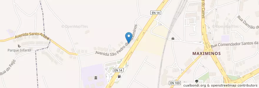 Mapa de ubicacion de Jardim de Infância da Associação Maconde en البرتغال, المنطقة الشمالية (البرتغال), براغا, كافادو, براغا, Maximinos, Sé E Cividade.