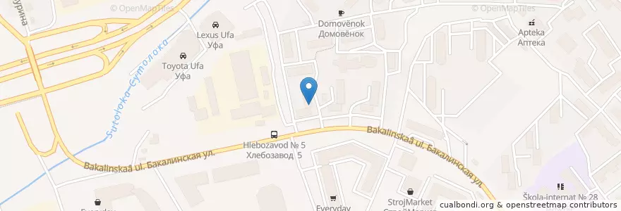Mapa de ubicacion de Аптечный двор en Rusland, Приволжский Федеральный Округ, Basjkirostan, Городской Округ Уфа.