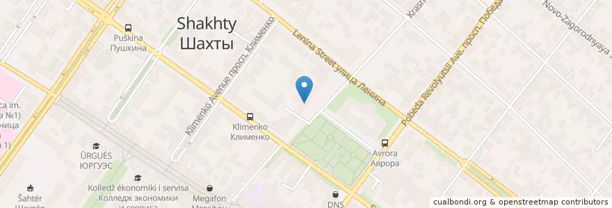 Mapa de ubicacion de Дон-Тексбанк en 러시아, 남부연방관구, Ростовская Область, Городской Округ Шахты.