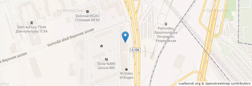Mapa de ubicacion de Детская библиотека-филиал № 149 en Russie, District Fédéral Central, Moscou, Северный Административный Округ, Тимирязевский Район.