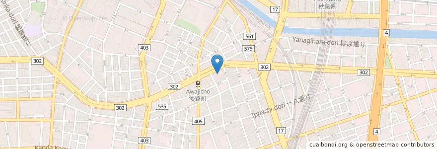 Mapa de ubicacion de ゆで太郎 en 日本, 东京都/東京都, 千代田區.