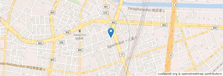 Mapa de ubicacion de おきらく食堂 en Япония, Токио, Тиёда.