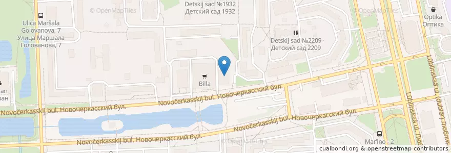 Mapa de ubicacion de Горздрав en Russia, Distretto Federale Centrale, Москва, Юго-Восточный Административный Округ, Район Марьино.