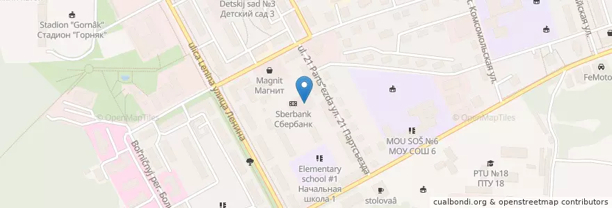 Mapa de ubicacion de Кожно-венерологический диспансер en Rusland, Centraal Federaal District, Oblast Koersk, Городской Округ Железногорск.