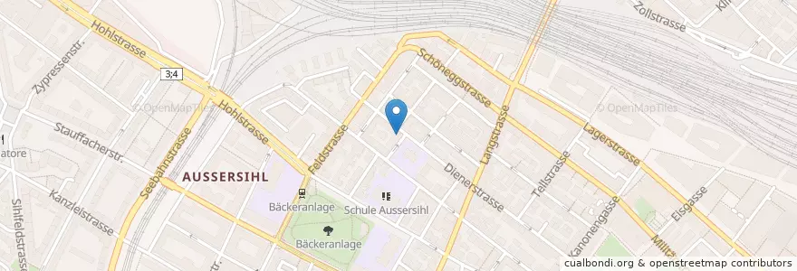 Mapa de ubicacion de Gamper Bar en Suíça, Zurique, Bezirk Zürich, Zürich.