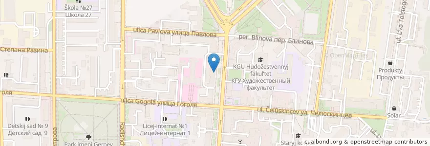 Mapa de ubicacion de Росбанк en Rússia, Distrito Federal Central, Oblast De Kursk, Курский Район, Городской Округ Курск.