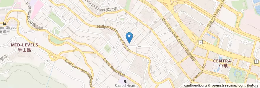 Mapa de ubicacion de Beyrouth Bistro en Китай, Гуандун, Гонконг, Гонконг, Новые Территории, 中西區 Central And Western District.