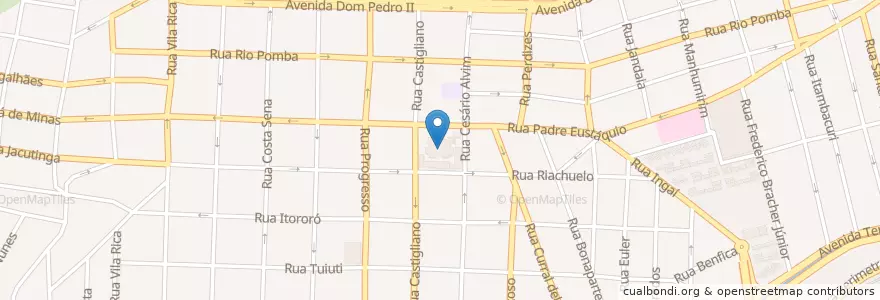 Mapa de ubicacion de Igreja Padre Eustáquio en Brazilië, Regio Zuidoost, Minas Gerais, Região Geográfica Intermediária De Belo Horizonte, Região Metropolitana De Belo Horizonte, Microrregião Belo Horizonte, Belo Horizonte.
