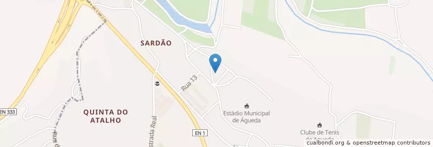 Mapa de ubicacion de Parque do Estádio en البرتغال, آويرو, الوسطى, فوغا السفلى, Águeda, Águeda E Borralha.