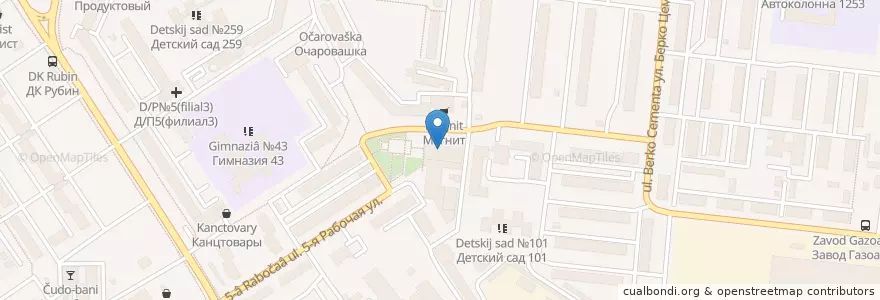 Mapa de ubicacion de Д/К Комсомольский en Russie, District Fédéral Sibérien, Oblast D'Omsk, Омский Район, Городской Округ Омск.