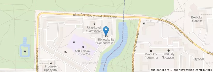 Mapa de ubicacion de Библиотека №1 en Russland, Föderationskreis Nordwest, Oblast Leningrad, Sankt Petersburg, Красносельский Район, Округ Сосновая Поляна.