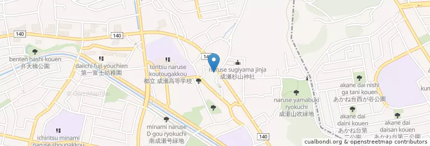Mapa de ubicacion de 味の民芸 町田成瀬店 en 日本, 东京都/東京都.