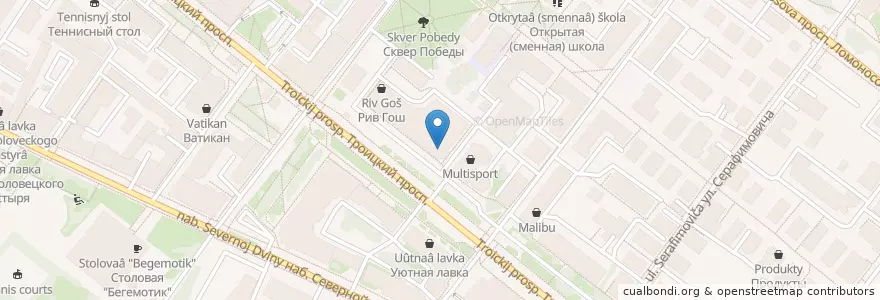 Mapa de ubicacion de Абсолют Банк en Russia, Northwestern Federal District, Arkhangelsk Oblast, Primorsky District, Городской Округ Архангельск.
