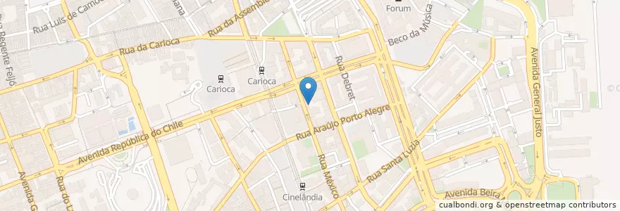 Mapa de ubicacion de Secretaria Estadual de Saúde en ブラジル, 南東部地域, リオ デ ジャネイロ, Região Geográfica Imediata Do Rio De Janeiro, Região Metropolitana Do Rio De Janeiro, Região Geográfica Intermediária Do Rio De Janeiro, リオデジャネイロ.