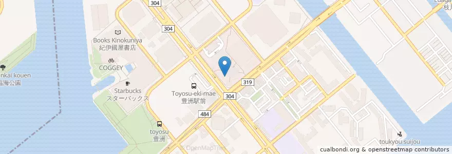 Mapa de ubicacion de 信州そば そじ坊 en Japón, Tokio, Koto.