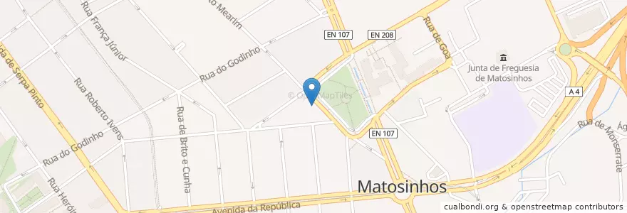 Mapa de ubicacion de Caixa Geral de Depósitos en 포르투갈, 노르트 지방, Área Metropolitana Do Porto, 포르투, Matosinhos, Matosinhos E Leça Da Palmeira.