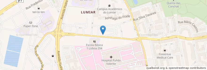 Mapa de ubicacion de Farmácia Matos Viegas en 葡萄牙, Área Metropolitana De Lisboa, Lisboa, Grande Lisboa, 里斯本, Lumiar.