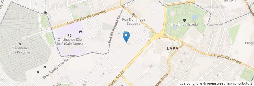 Mapa de ubicacion de Farmácia Marques Freire en پرتغال, Área Metropolitana De Lisboa, Lisboa, Grande Lisboa, لیسبون, Estrela.