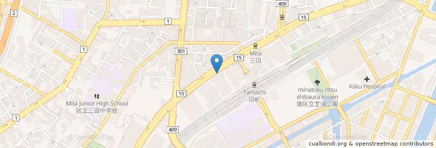Mapa de ubicacion de りそな銀行 en اليابان, 東京都, 港区.
