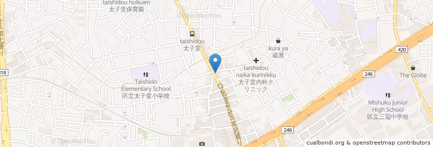Mapa de ubicacion de すき家 en 日本, 东京都/東京都, 世田谷区.