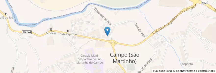 Mapa de ubicacion de Flor do Vau en 포르투갈, 노르트 지방, Área Metropolitana Do Porto, 포르투, Santo Tirso, Vila Nova Do Campo.