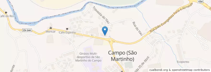 Mapa de ubicacion de Café da Flor do Ave en 葡萄牙, 北部大區, Área Metropolitana Do Porto, Porto, Santo Tirso, Vila Nova Do Campo.