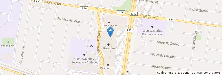 Mapa de ubicacion de rediATM en Australie, Victoria, City Of Monash.