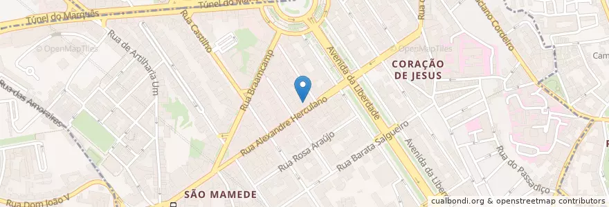 Mapa de ubicacion de Farmácia Vieira Borges en 포르투갈, Área Metropolitana De Lisboa, Lisboa, Grande Lisboa, 리스본, Santo António.
